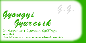 gyongyi gyurcsik business card